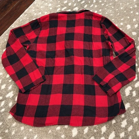 Old Navy Women’s Red and Black Check Pajama Set. Size XS - Picture 5 of 9